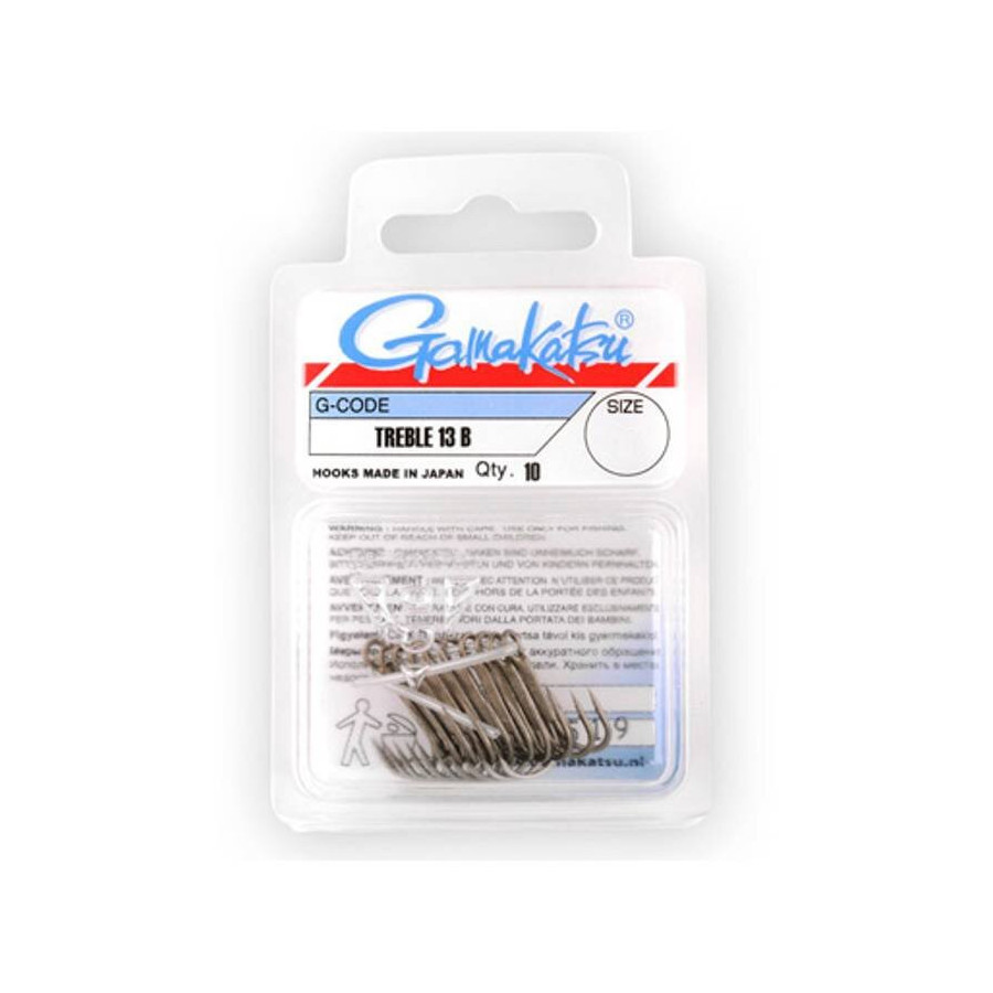 Gamakatsu Treble Hooks 13B Bronze Size 2/0