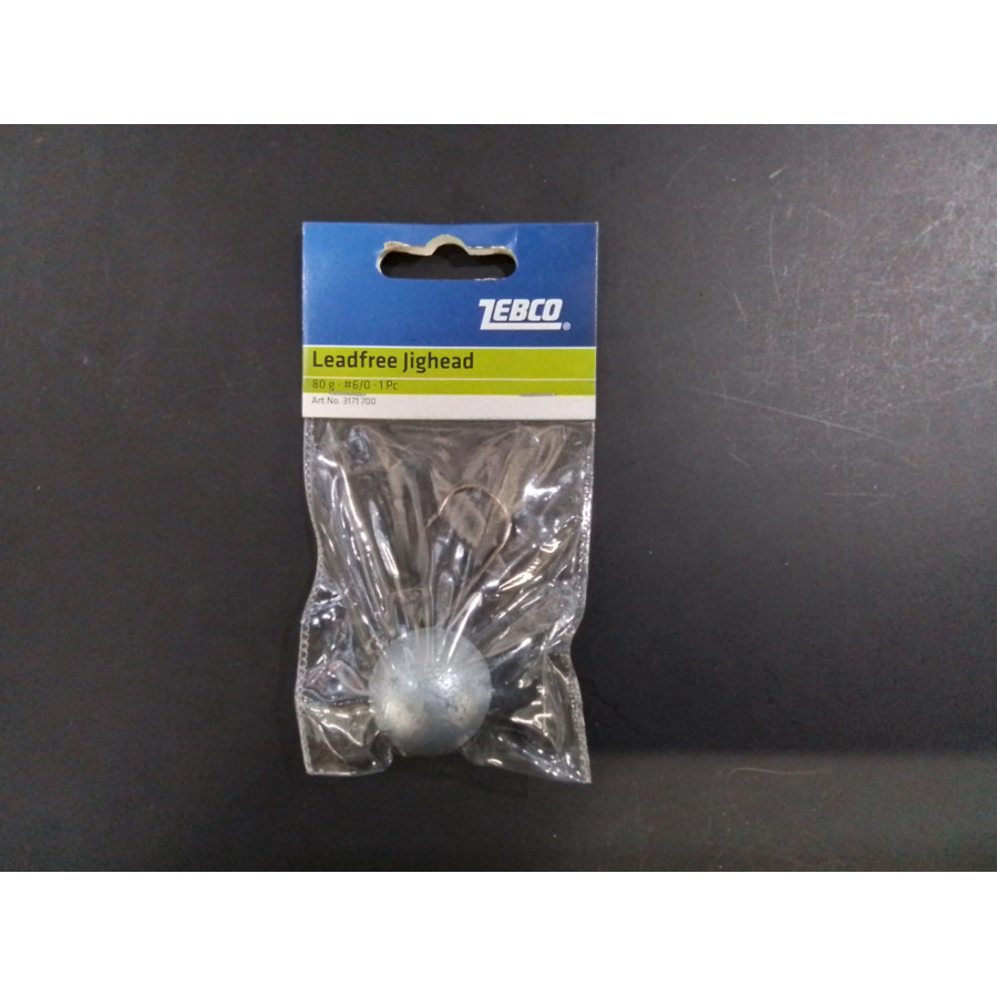 Zebco 80g bleifrei Jigkopf, Size 6/0, 1Stk.