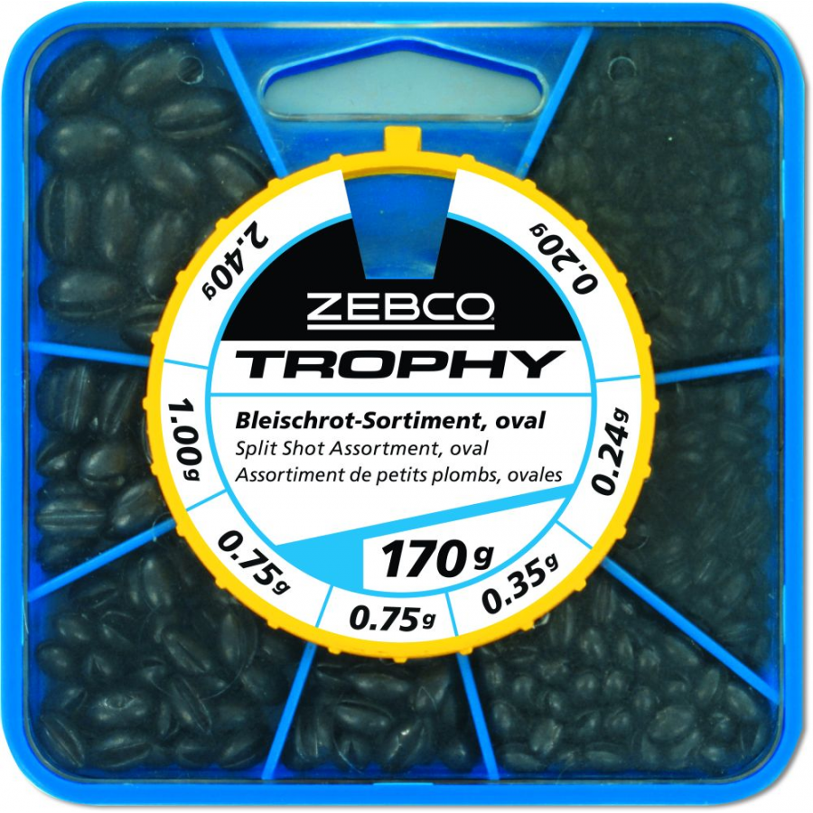 Zebco Bleischrot-Sortiment 170g, oval