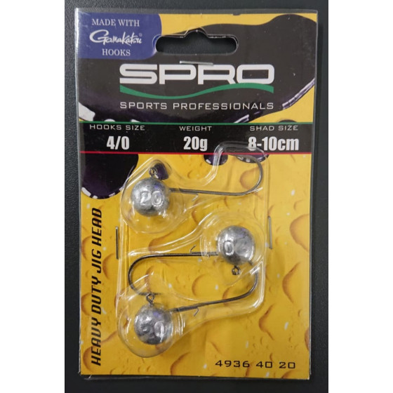 Spro Round Jig Head HD 2/0-10g 3Stk.