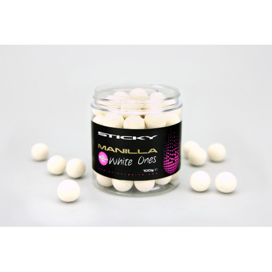 Sticky Baits Manilla White Ones Pop-Ups - 16mm