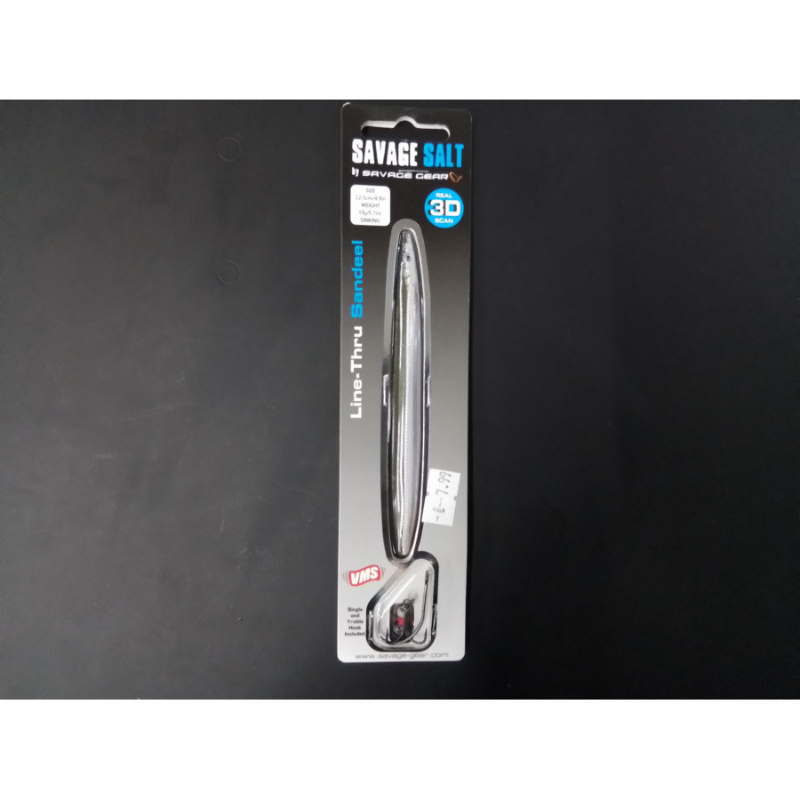 Savage Gear Line Thru Sandeel 125mm 01-Sandeel