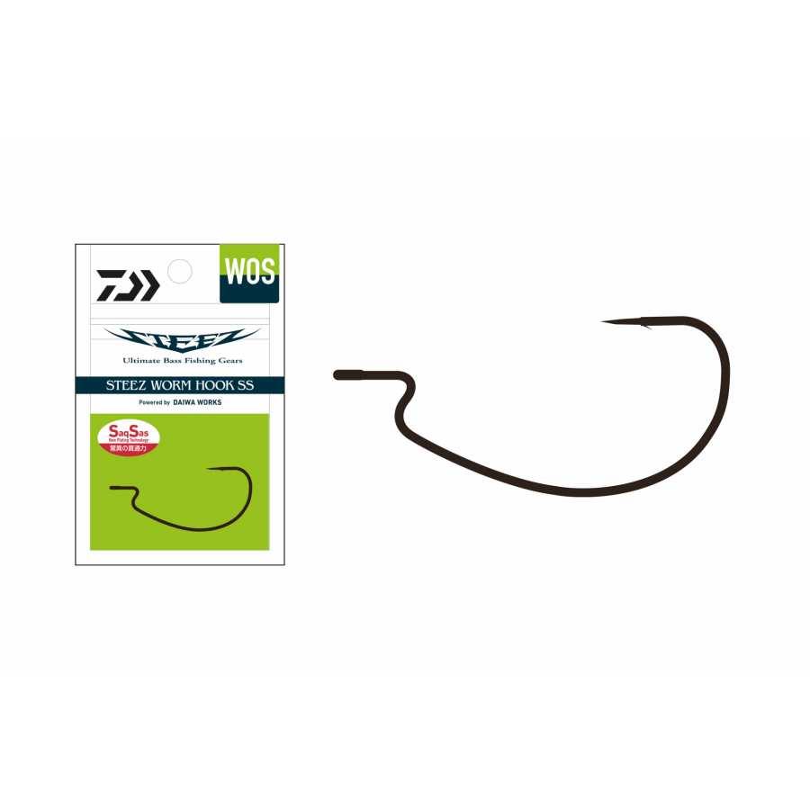 Daiwa Steez Worm Hook SS Wide Offset, Einzelhaken