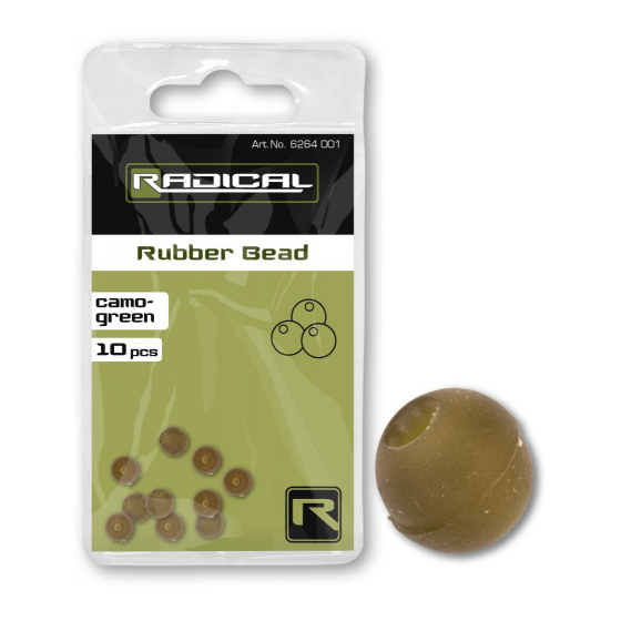Radical Rubber Bead camo green 10pcs