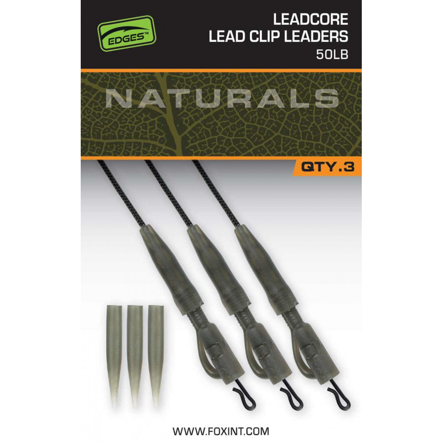 Fox Naturals Leadcore Lead Clip Leader 50lb