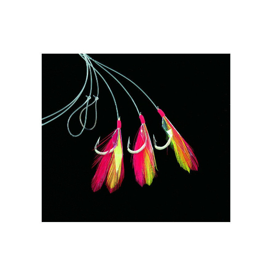 Dega Makrelenvorfach 3-Haken Glow