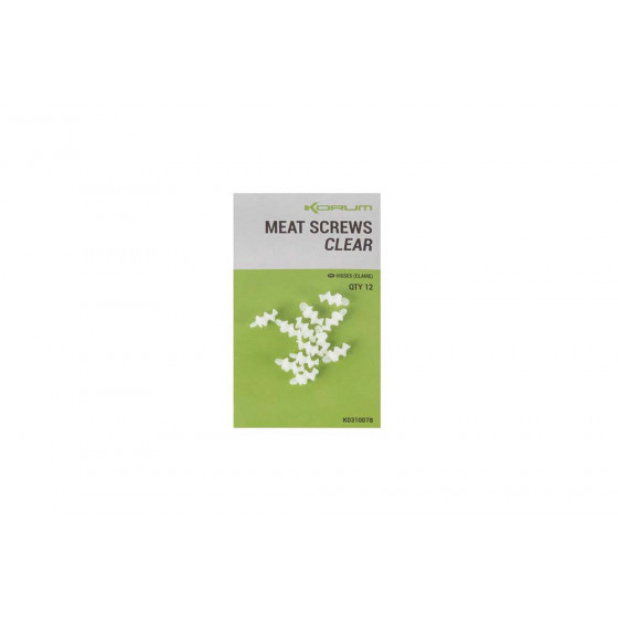 Korum Meat Screws clear (12pcs)
