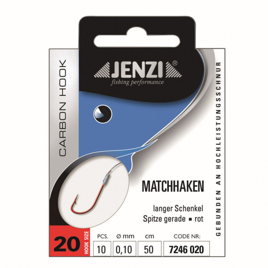 Jenzi Fluo-O-Fil Match Haken Rot
