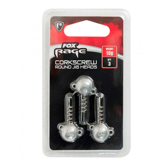 Fox Rage Corkscrew round Jig 5g per 3Stück