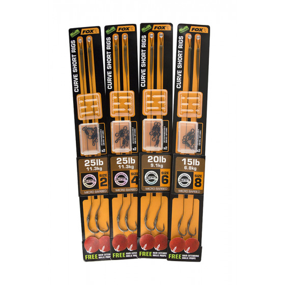 Fox Edges Ready Rigs Curve Short Fluoro D-Rigs Illusion
