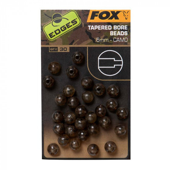 Fox Edges Camo Tapered Bore Beads 6mm