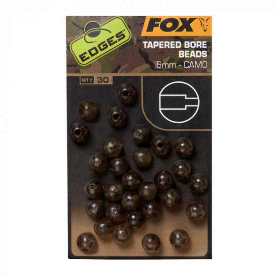 Fox Edges Camo Tapered Bore Beads 6mm