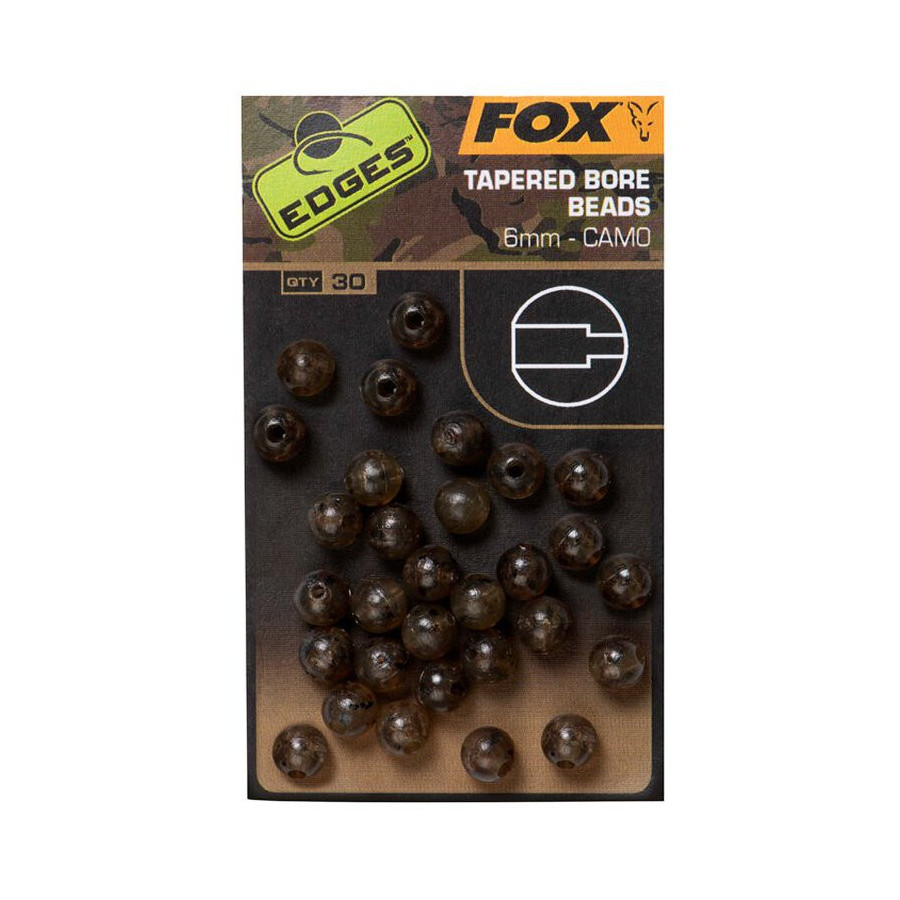 Fox Edges Camo Tapered Bore Beads 6mm