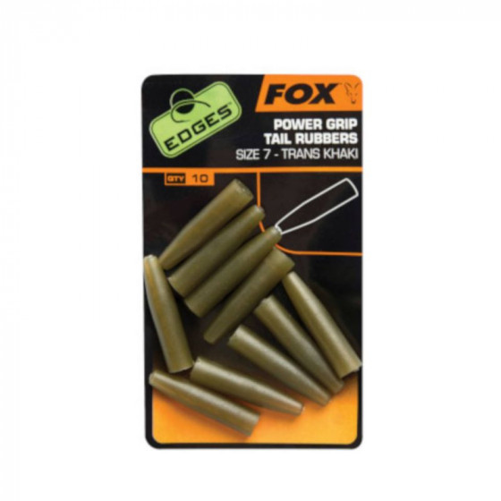 Fox Edges Surefit Tail Rubbers Size 7x 10pc