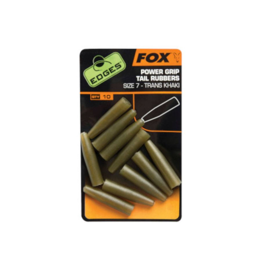 Fox Edges Surefit Tail Rubbers Size 7x 10pc