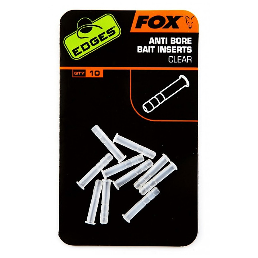 Fox Edges Anti-bore Bait Inserts clear x 10