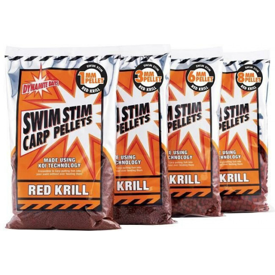 Dynamite Baits SwimStim Red Krill 8mm Pellets 900g