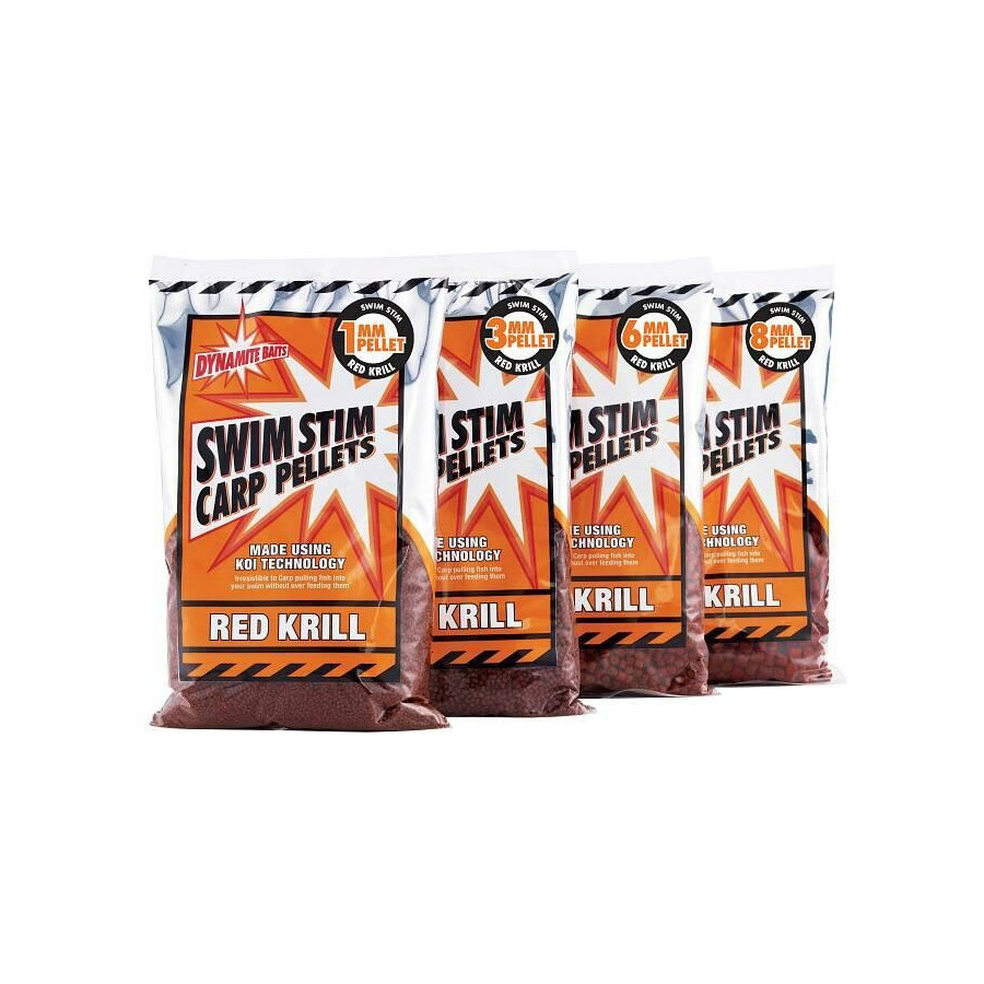 Dynamite Baits SwimStim Red Krill 8mm Pellets 900g
