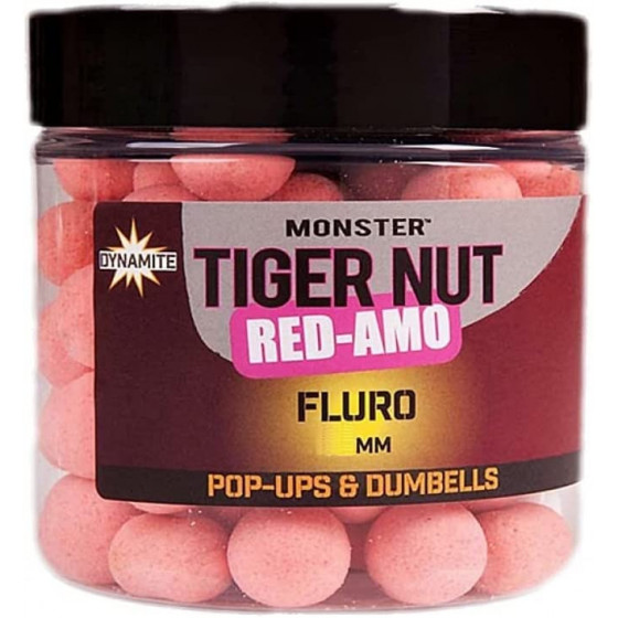 Dynamite Baits Pop-ups + Dumbells Fluro 10mm Pink Red-Amo