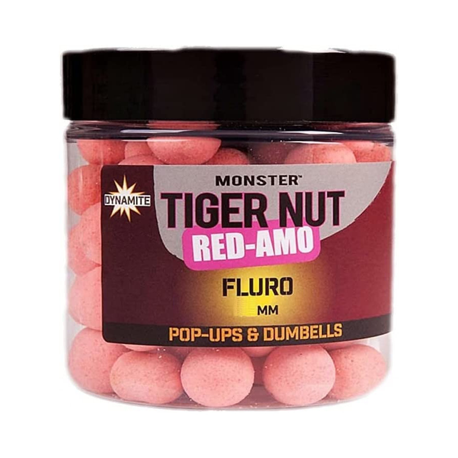 Dynamite Baits Pop-ups + Dumbells Fluro 10mm Pink Red-Amo