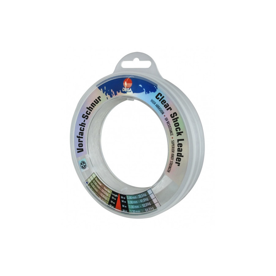 DEGA Clear Shock Leader versch. Varianten 50m