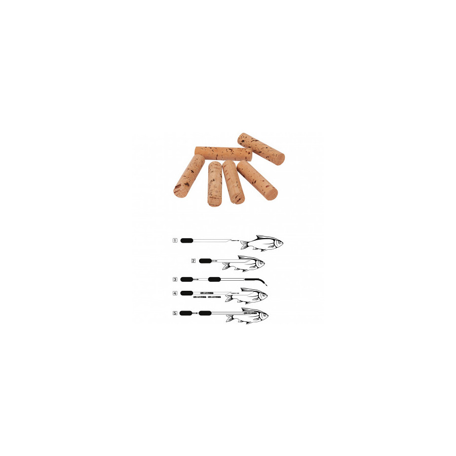 Black Cat Cork Sticks 5cm 6 Stück Dia11mm