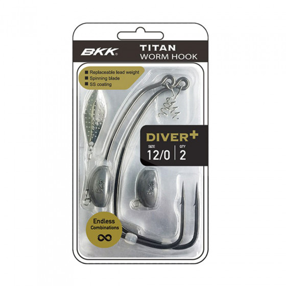 BKK Titan Diver+ Offsethaken mit Spinnerblatt - versch. Varianten
