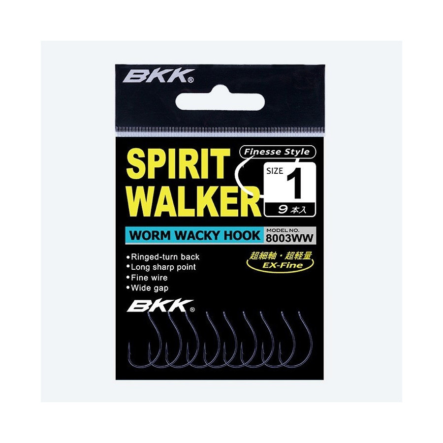BKK Spirit Walker Worm Wacky Hook  - versch. Varianten