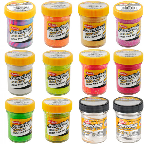 Berkley PowerBait Extra Scent Glitter Range 50g