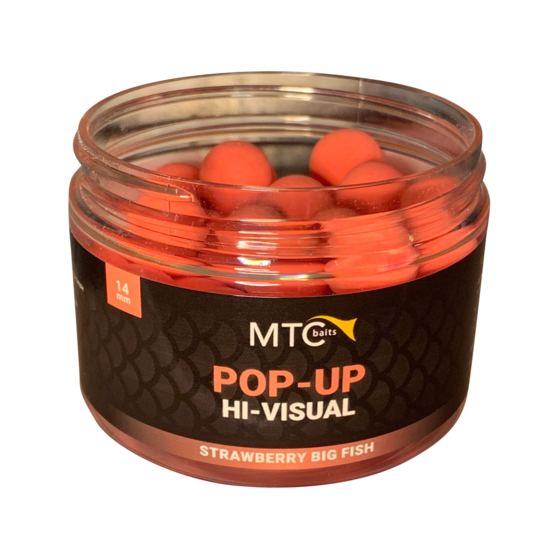 MTC Pop-Up Hi-Visual 14mm Strawberry Big Fish