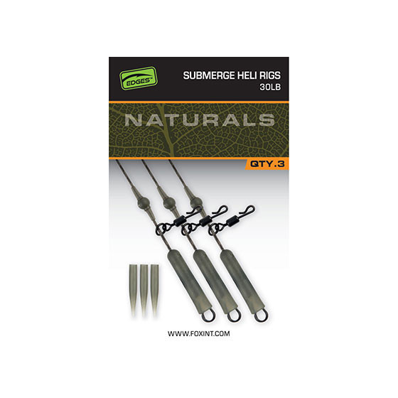 Fox EDGES™ Naturals Submerge Heli Rig Leaders 30lb