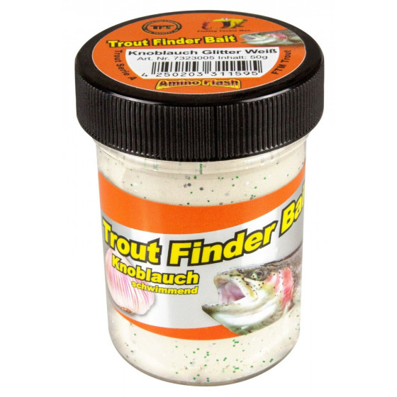 FTM Forellenteig Knoblauch Weiß mit Glitter 50 g