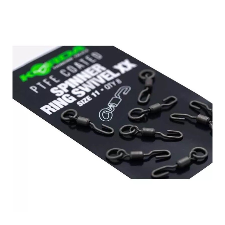 Korda PTFE Spinner Ring Swivels XX Gr.11 (8Stk.)