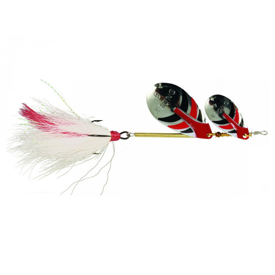Ondex Buck Tandem Doppelblatt Spinner mit glitzer Puschel, versch. Varianten