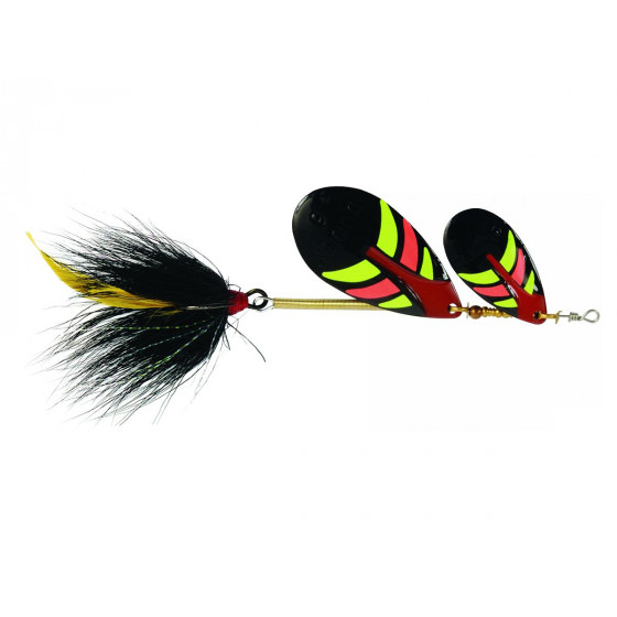Ondex Buck Tandem Doppelblatt Spinner mit glitzer Puschel, versch. Varianten