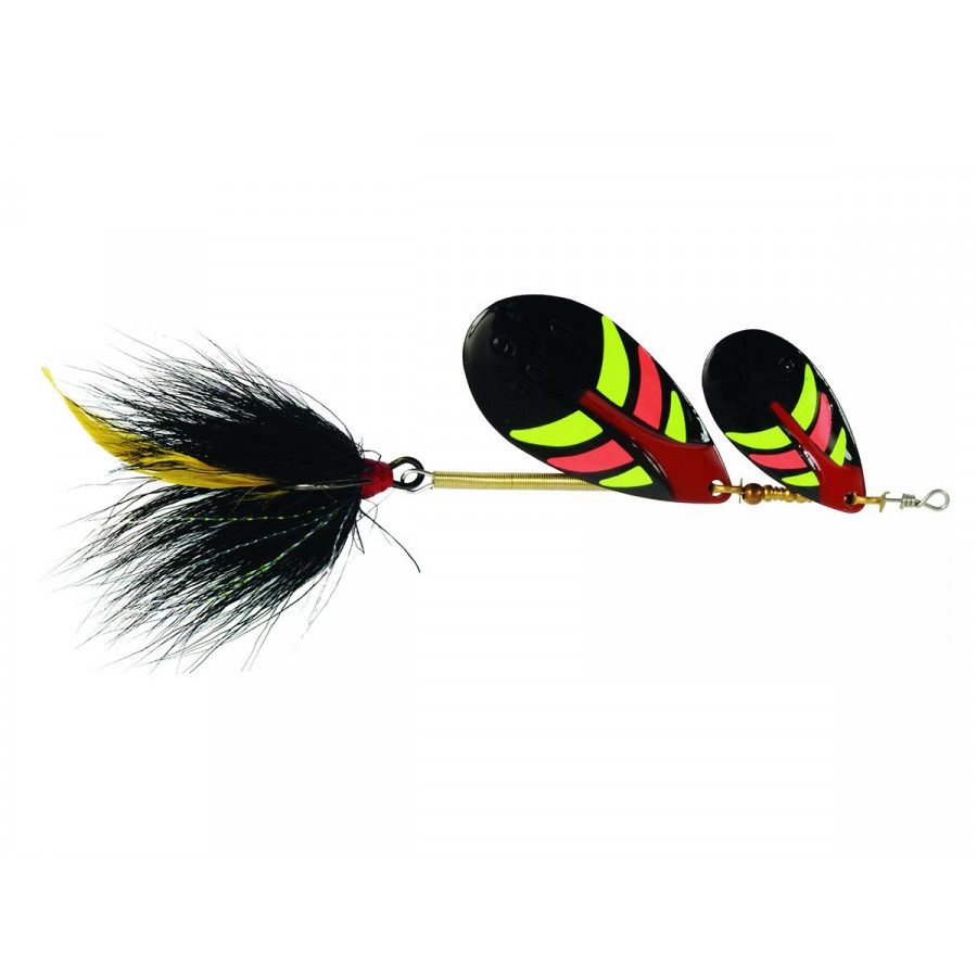 Ondex Buck Tandem Doppelblatt Spinner mit glitzer Puschel, versch. Varianten