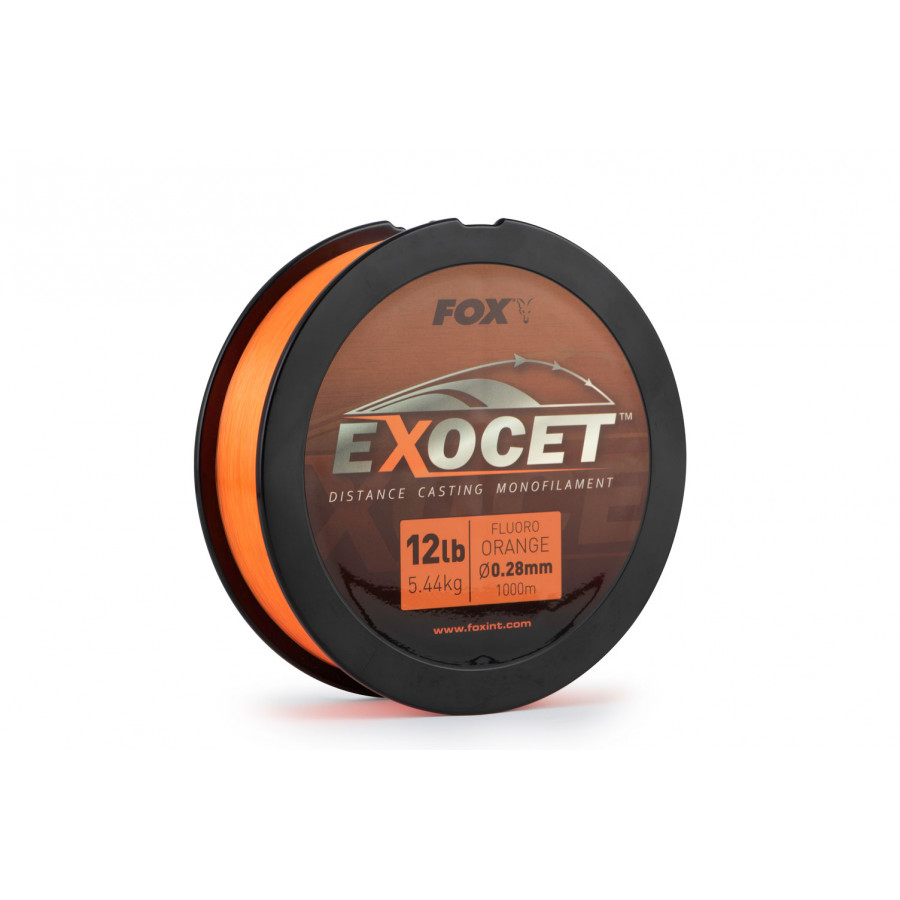 Fox Exocet Fluoro Orange Mono, 18lb, 1000m