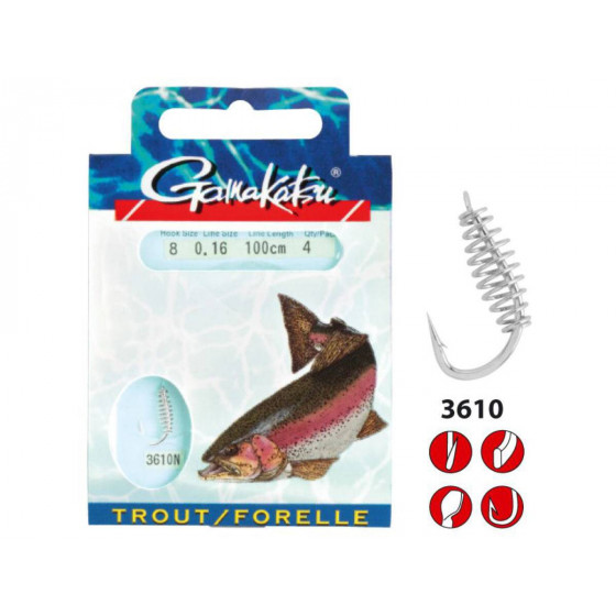 Gamakatsu Booklet Trout SPL 3610N, 60cm, versch. Varianten