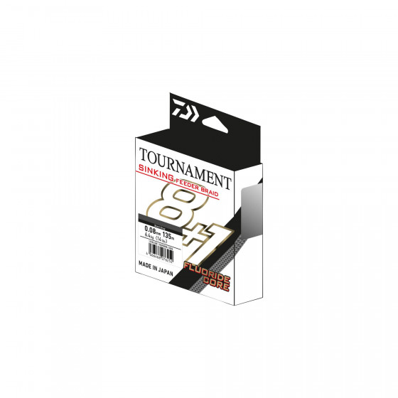 Daiwa TN Feeder Braid sink. 8+1 0.08mm 135m Steel Gray