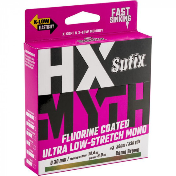 Sufix Hx-Myth Clear, monofile Schnur, clear, 150m, versch. Varianten