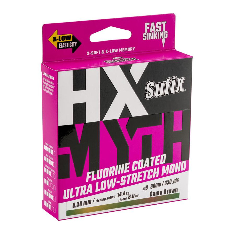 Sufix Hx-Myth Clear, monofile Schnur, clear, 150m, versch. Varianten