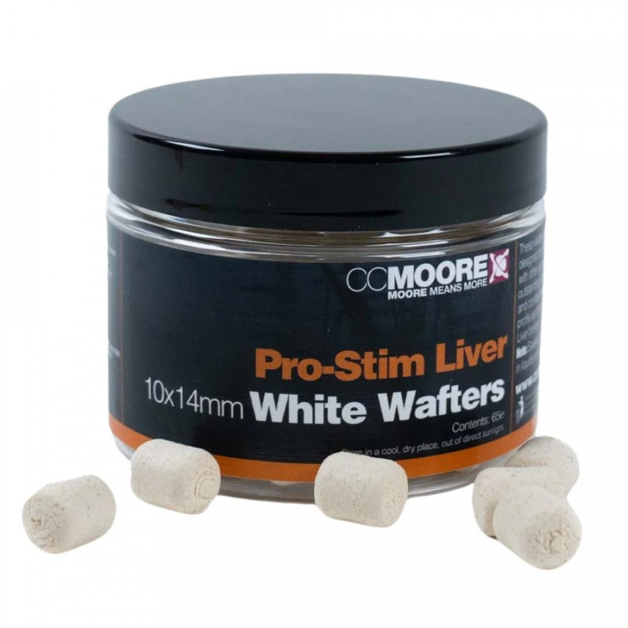 CCMoore Pro Stim Liver White Dumble Wafters, 10x14mm