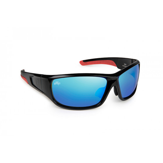 Fox Rage Sunglasses Wraps Black/Red - Grey/Mirror Blue