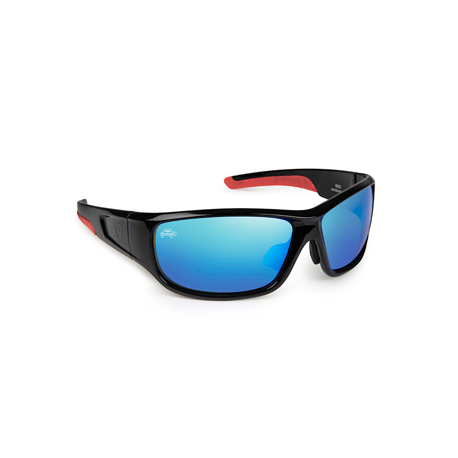 Fox Rage Sunglasses Wraps Black/Red - Grey/Mirror Blue
