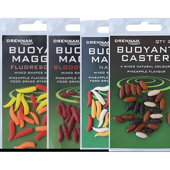 Drennan Buoyant Maggots, versch. Farben oder Caster