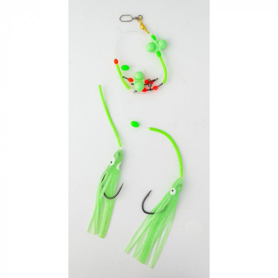 Fladen Ling/lump & cod Whiting lumi double rattle Octopus rig 7/0 1.0mm