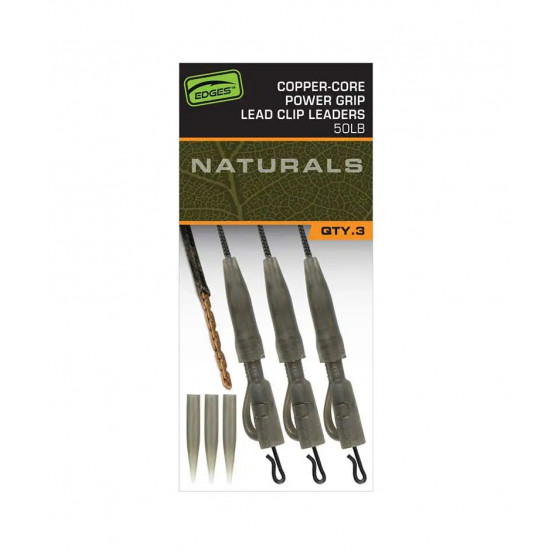 Fox EDGES™ Naturals Copper Core Lead Clip Leaders 50lb