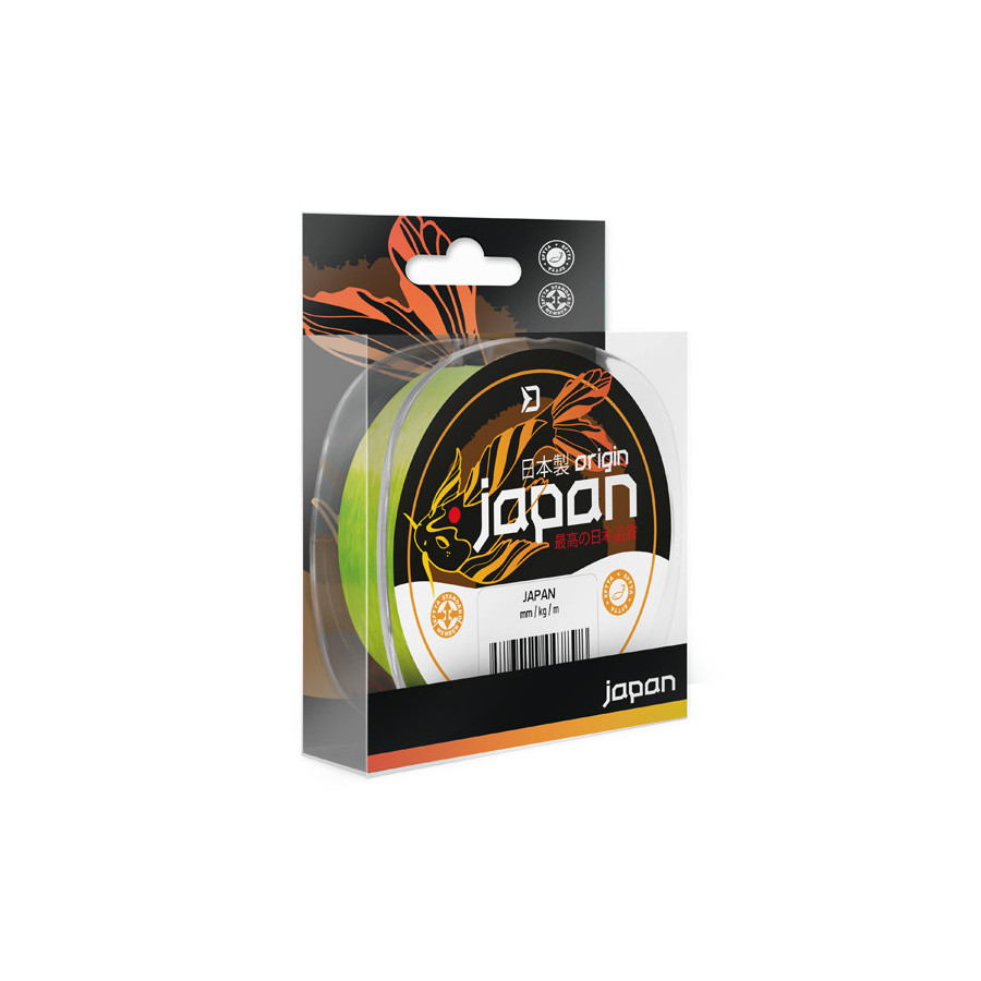 Delphin Monofil JAPAN Origin, Fluo gelb, 200m, versch. Varianten