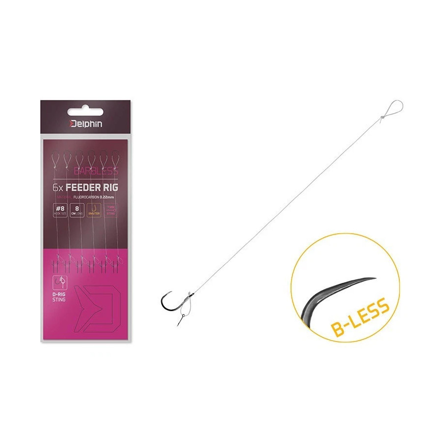 Delphin Feederrig, Spike,barbless, verschiedene Varianten