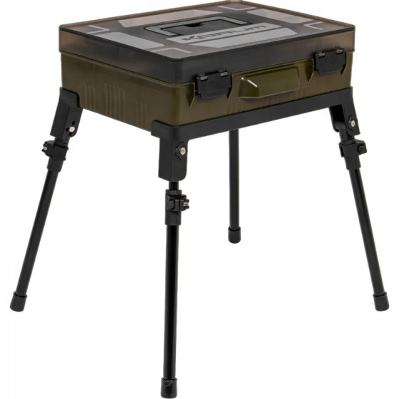 Korum Mega Blox Station Fully Loaded – komplette Tackle-Station mit Teleskopbeinen